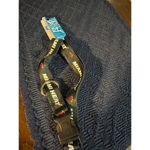 NBA Miami Heat Adjustable Dog Collar Black 1 Inch Webbing Large